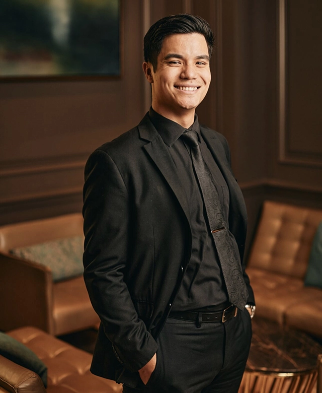 Two champaign flutes of sparkeling wine placed on a table at Pechanga Resort Casino's Great Oak Steakhouse Restaurant in Temecula, CA